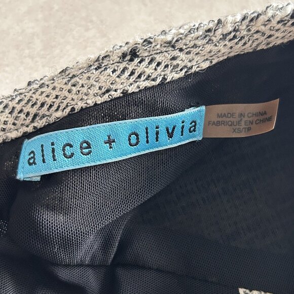 Alice + Olivia Elenore Fitted Tweed Crop Top ASO Taylor Swift - Picture 8 of 10